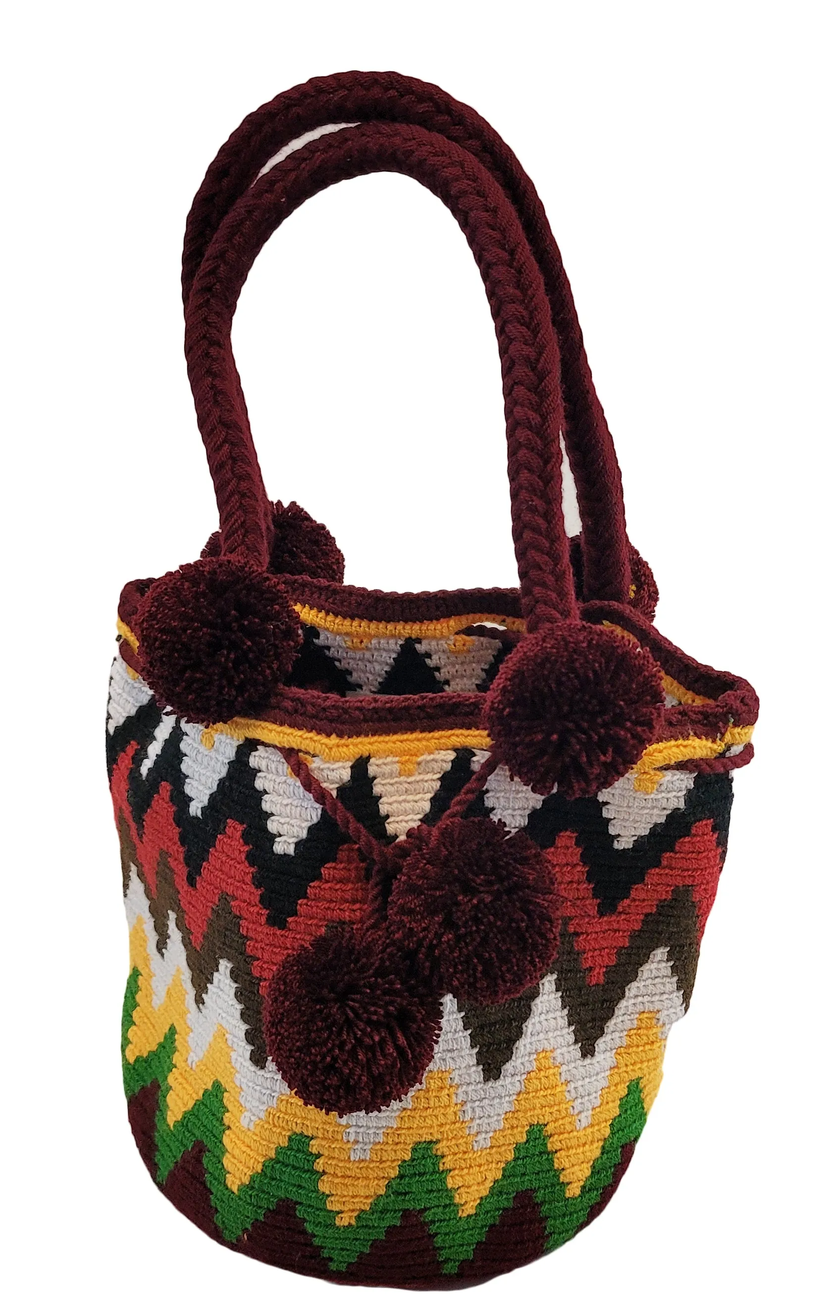 Marlowe 2 Medium Short Handle Design PomPom Mochila