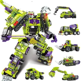 MOC  Compatible  Mechanical Transformation Robot Building Bricks Creative Assembling Educational Car truck Figure Blocks  toys