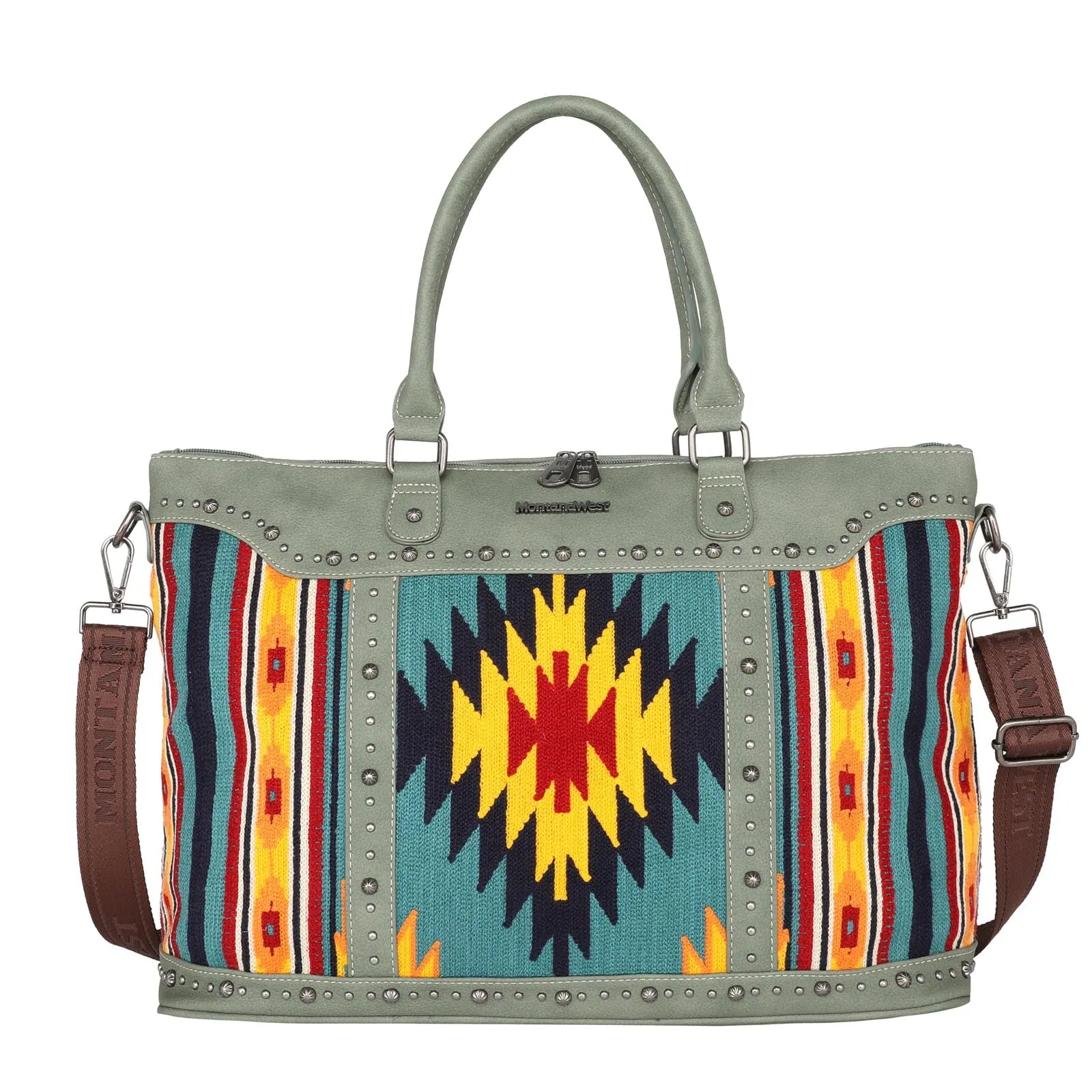 MW1114-5110 Montana West Aztec Tapestry Collection Weekender Bag