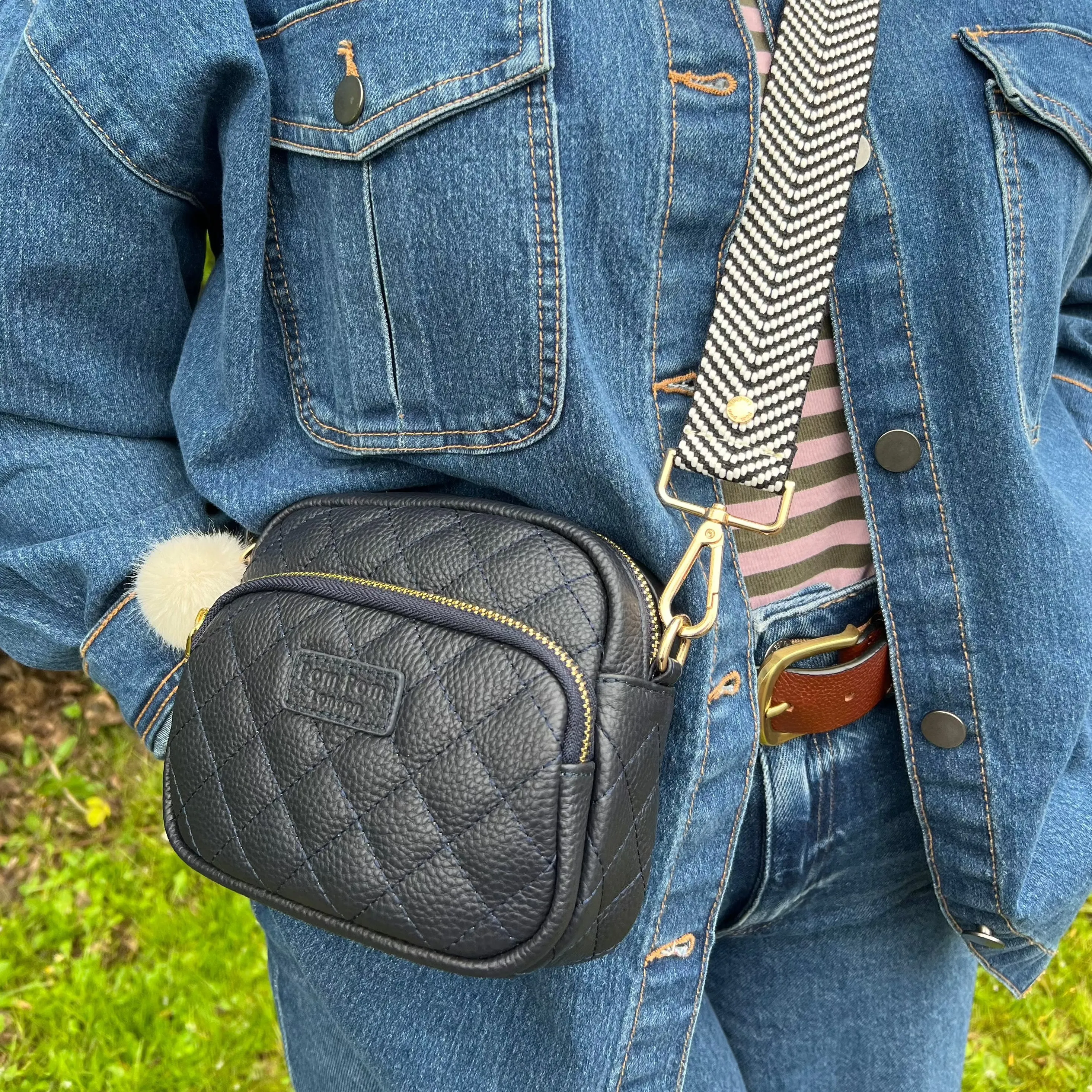 Quilted Mayfair MINI Bag Navy & Accessories