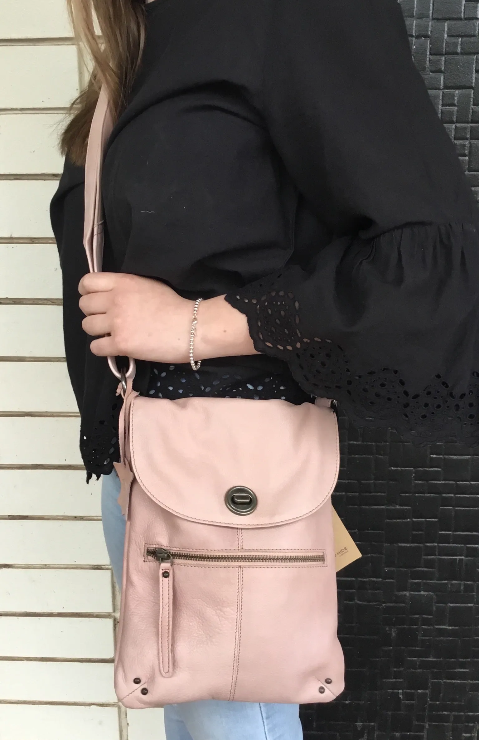 Rugged Hide Tayla Blush Bag