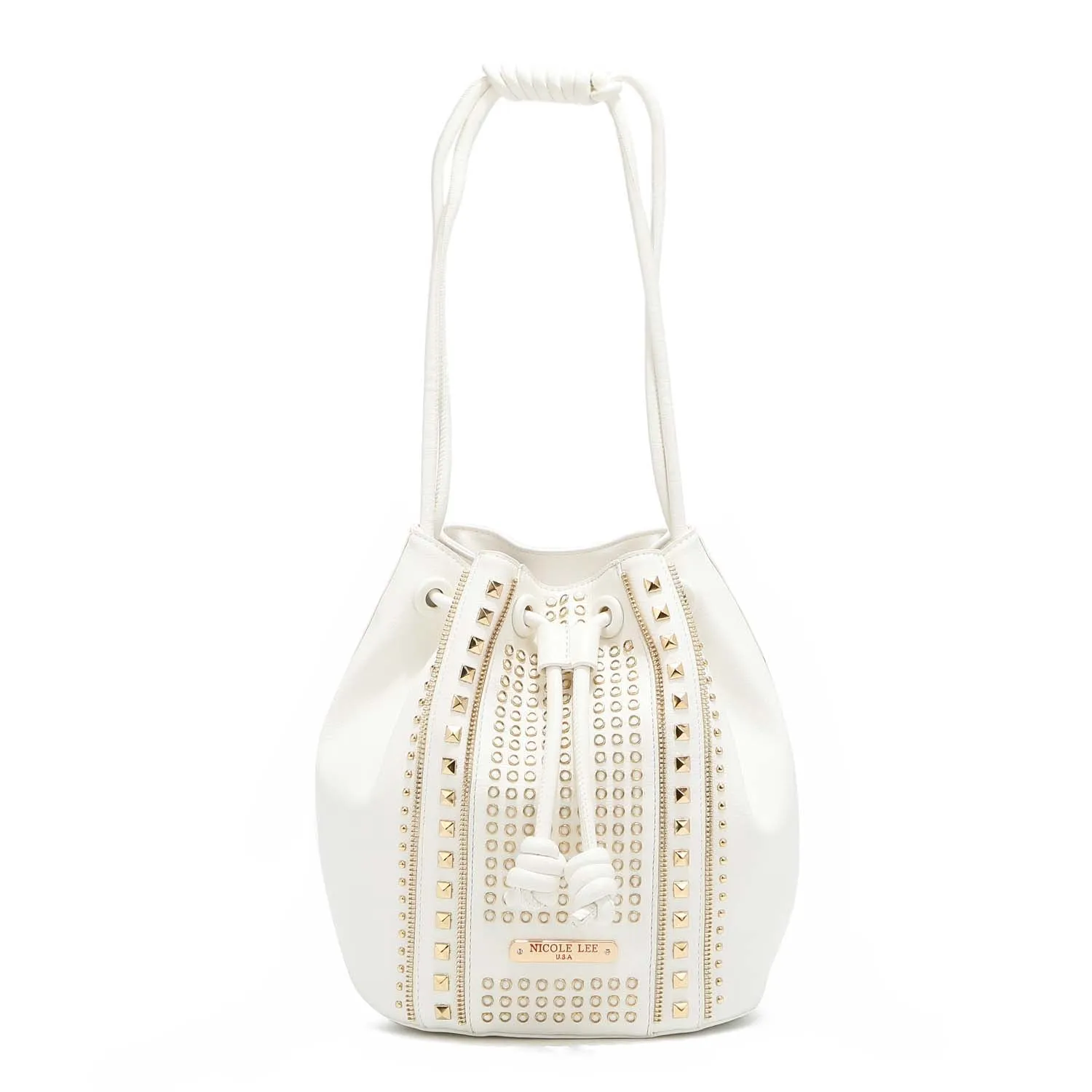 STUDDED BUCKET BAG