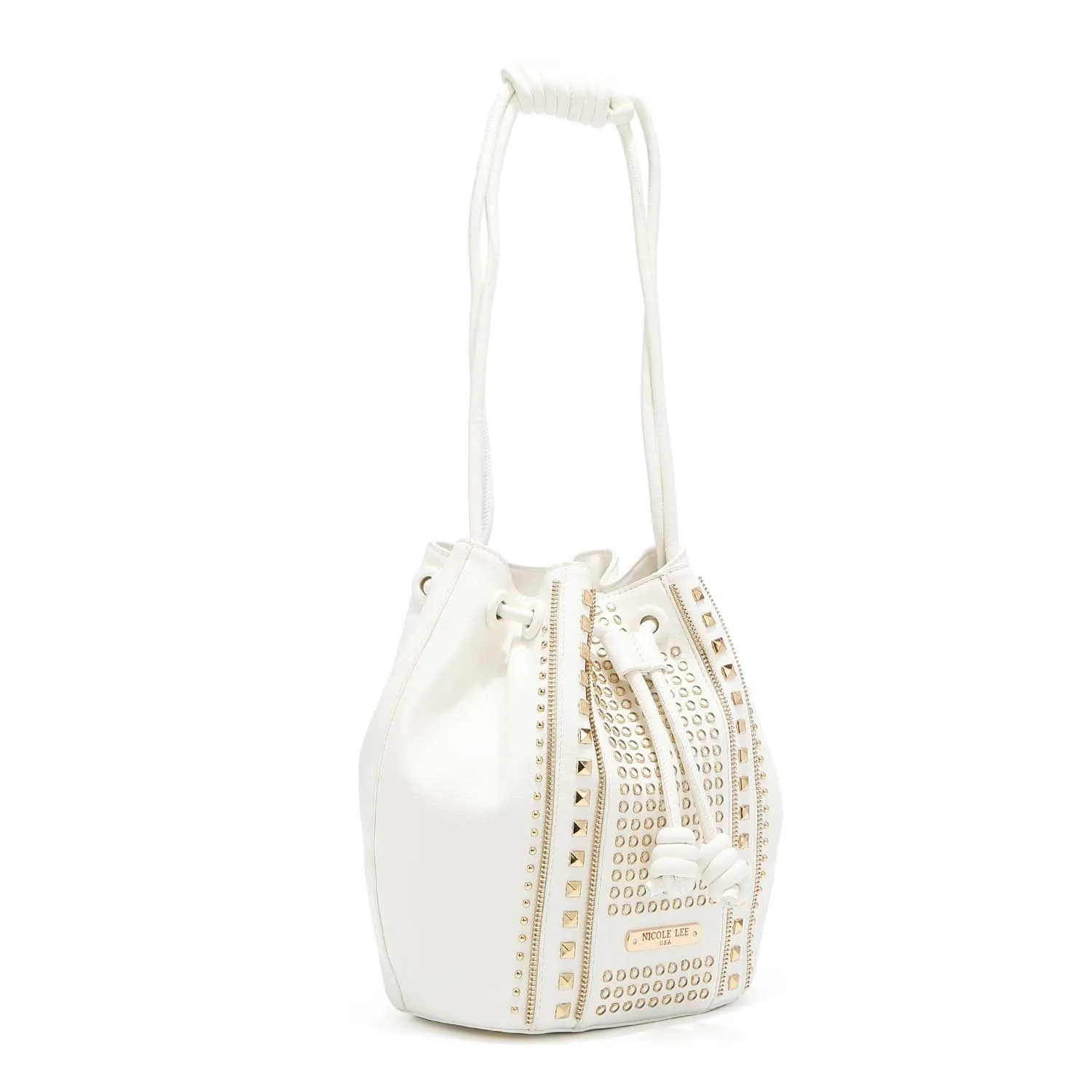 STUDDED BUCKET BAG