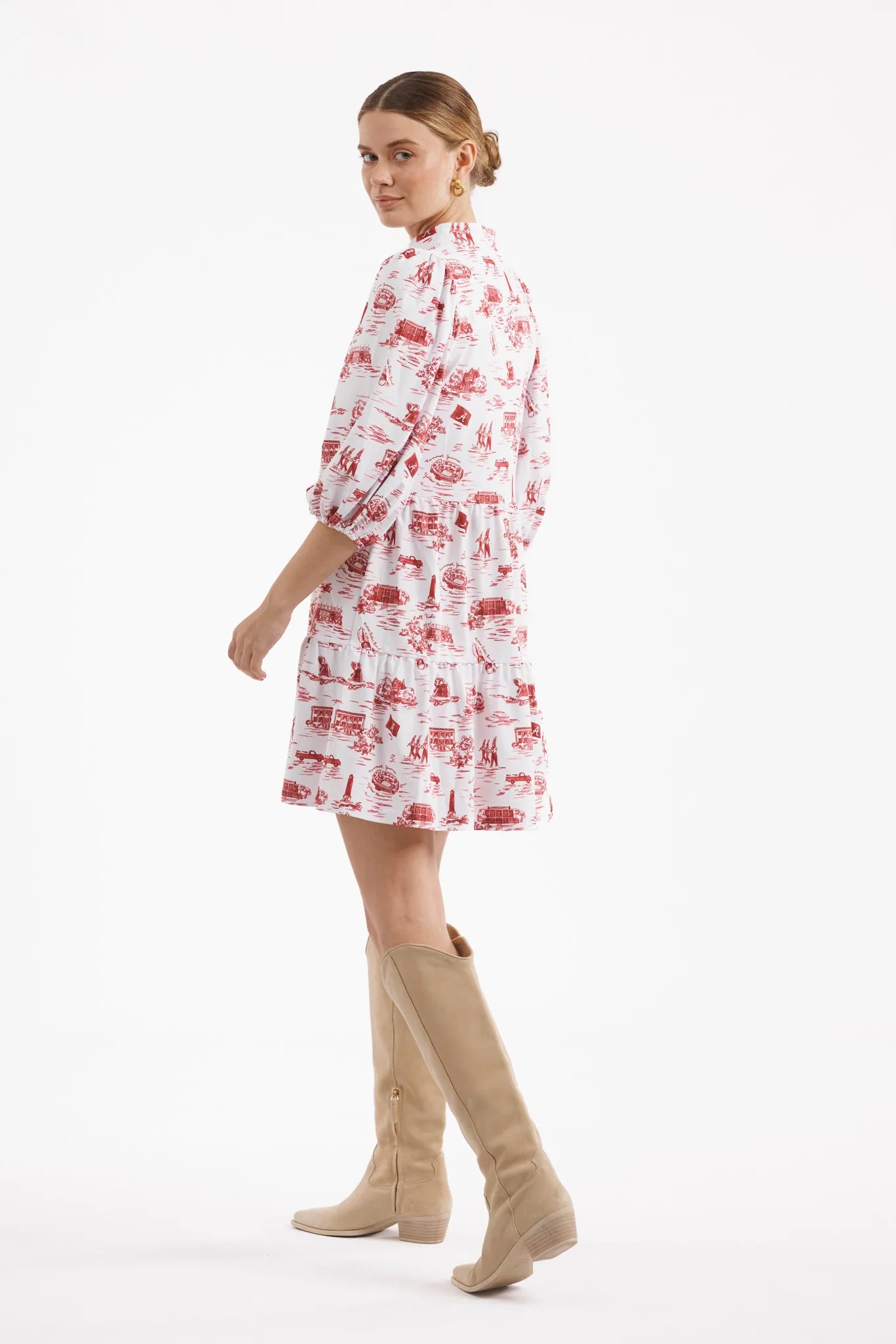 Tailgate Collection Tory Dress - Alabama Gameday Toile