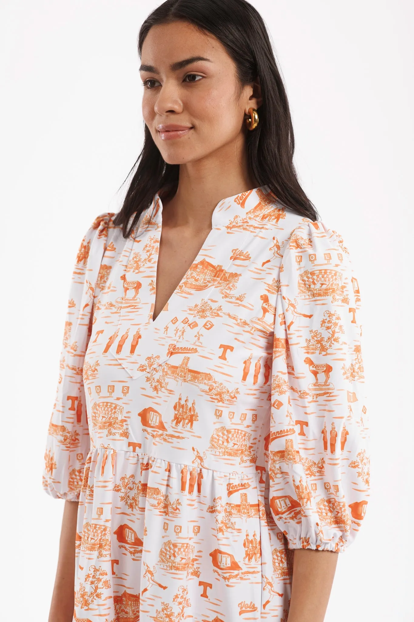 Tailgate Collection Tory Dress - Tennessee Toile