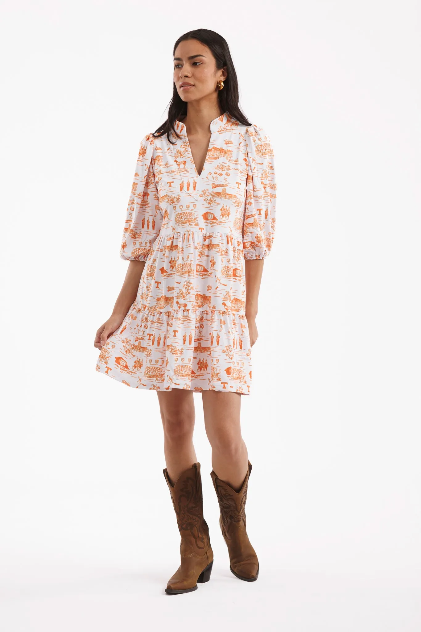 Tailgate Collection Tory Dress - Tennessee Toile