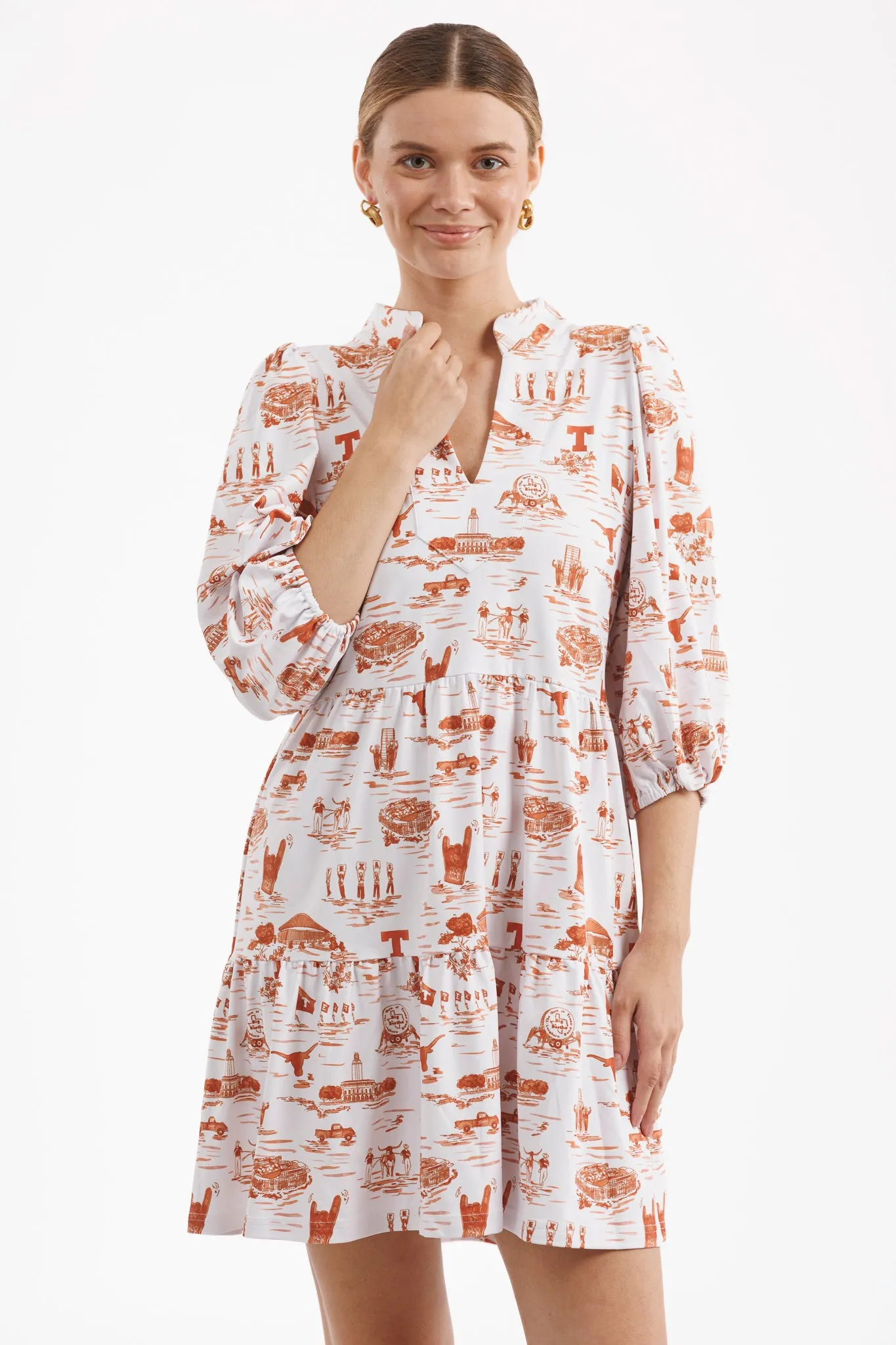 Texas Gameday Toile Tailgate Collection Tory Dress