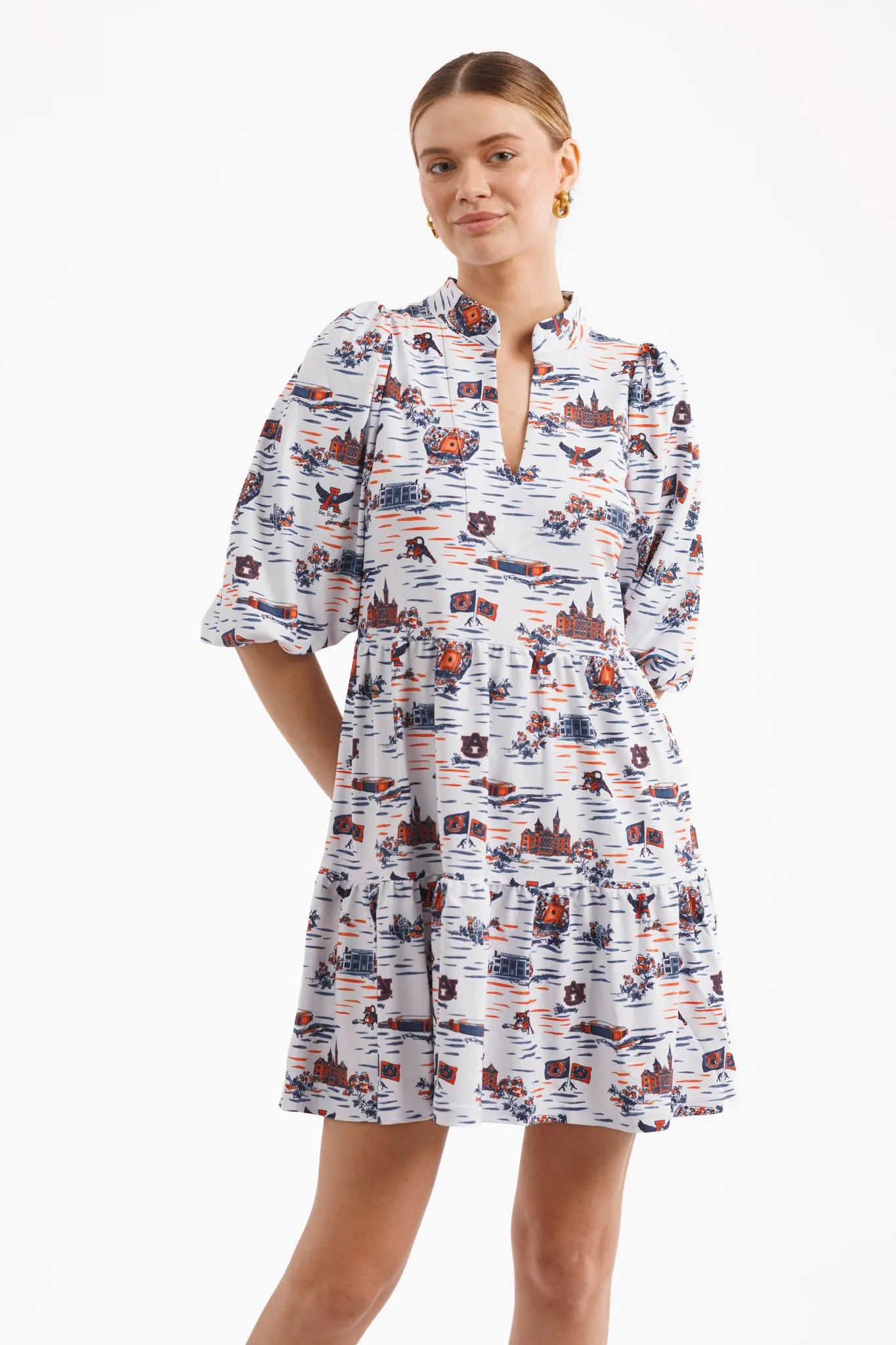 Tailgate Collection Tory Dress - Tiger Toile