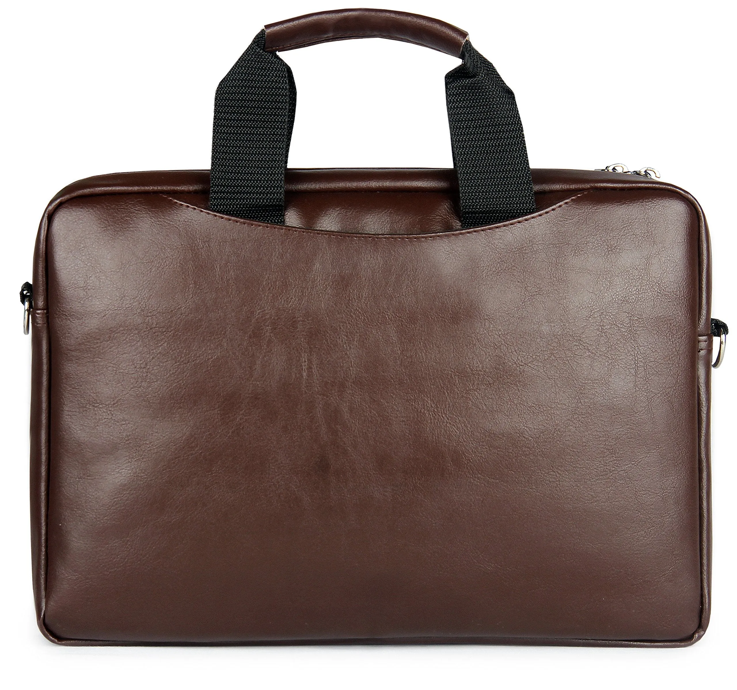 THE CLOWNFISH 13 inch / 14 inch Leatherette Laptop and Tablet Bag - Macbook Pro, Macbook Air Laptop Bags (Brown)